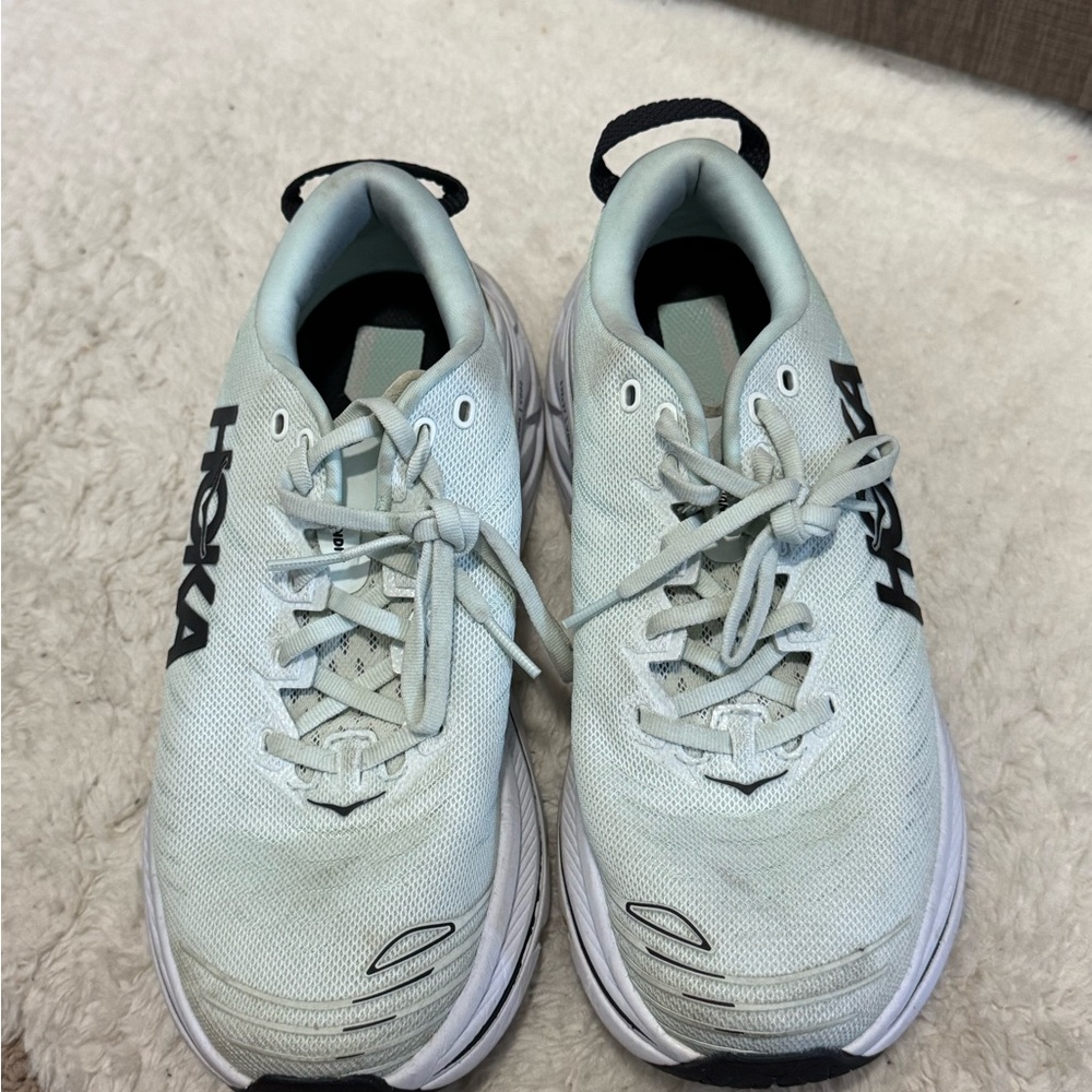 Hoka Light Blue/Green Running Shoes